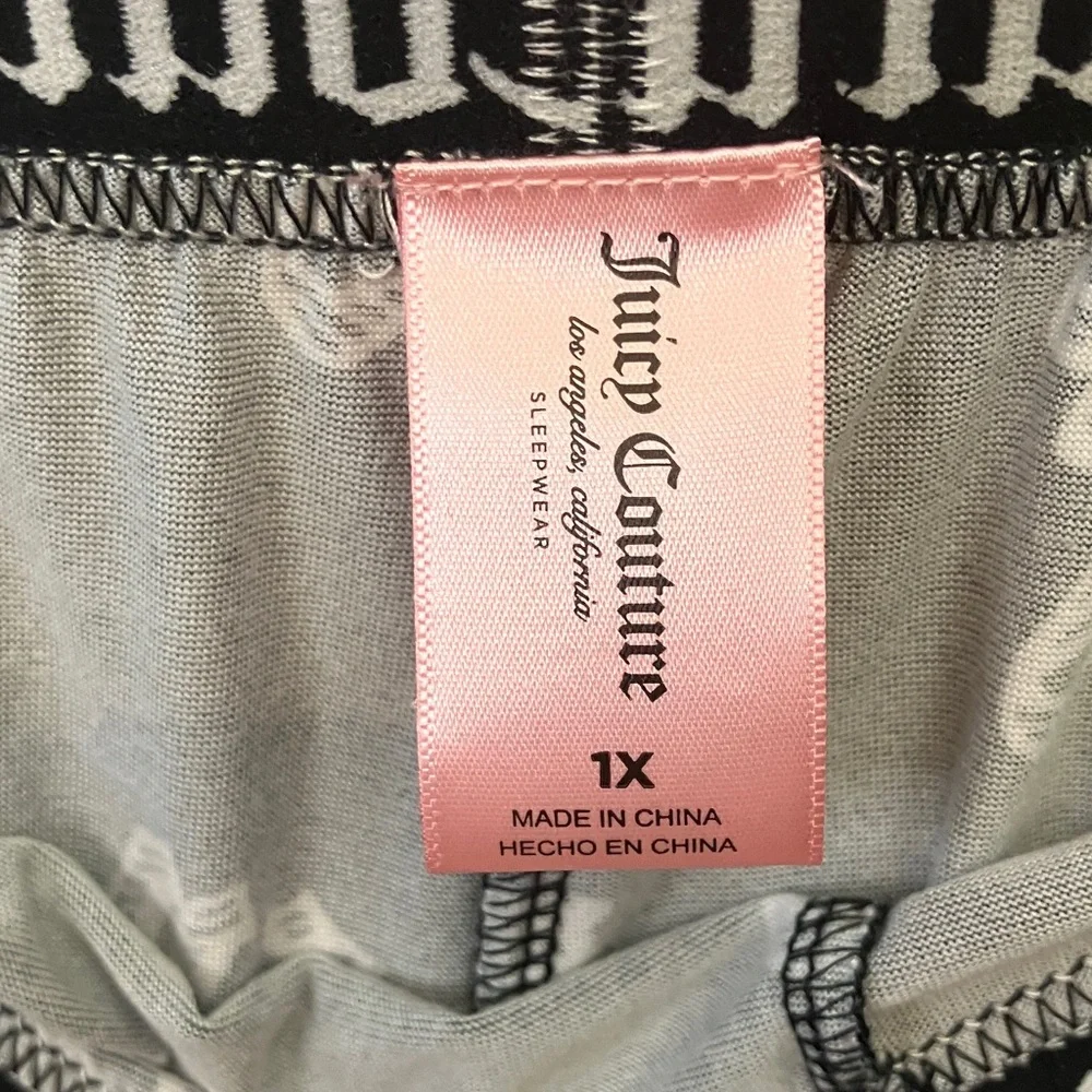 Juicy Couture Black Crown Print jogger pajama pants - Picture 3 of 4